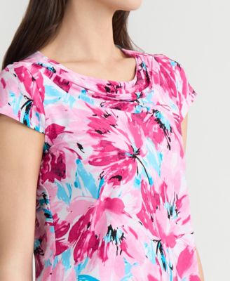 Women's Printed Cowlneck Top
