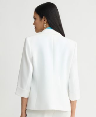 Women's Cuffed-Sleeve One-Button Blazer, Regular & Petite