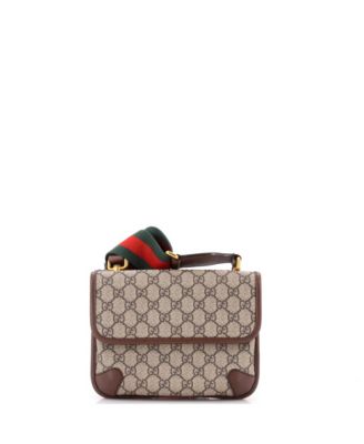 Small Neo Vintage Flap Messenger GG Coated Canvas