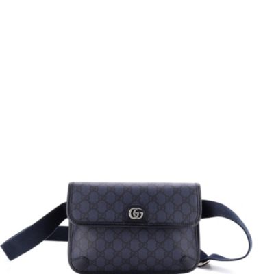 Pre-Owned Gucci Flap Belt Bag GG Coated Canvas with Leather - Macy