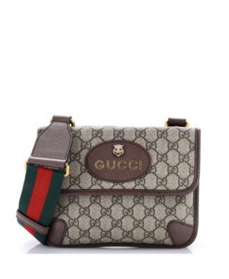 Small Neo Vintage Flap Messenger GG Coated Canvas