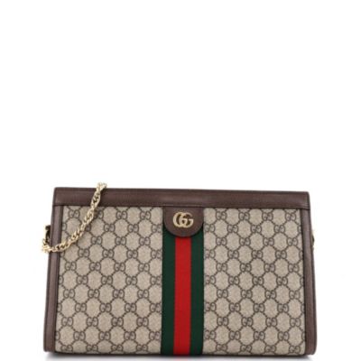 Medium Ophidia Chain Shoulder Bag GG Coated Canvas