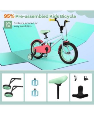 Kids Bike with Adjustable Handlebar and Saddle-14 inches