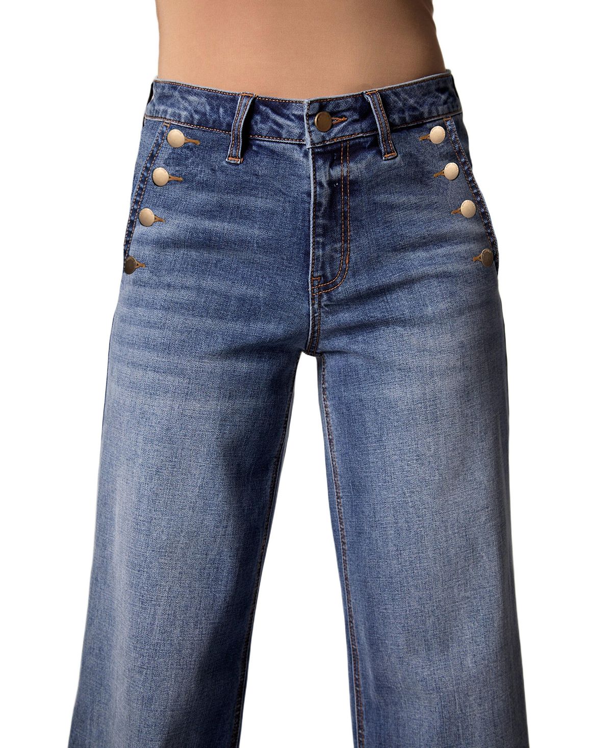 Blue Revival Women's Selena Wide-Leg Trousers view 3 — MAYCSS fashion products