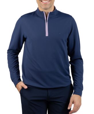 Men's Micro Grid Textured Performance Quarter Zip