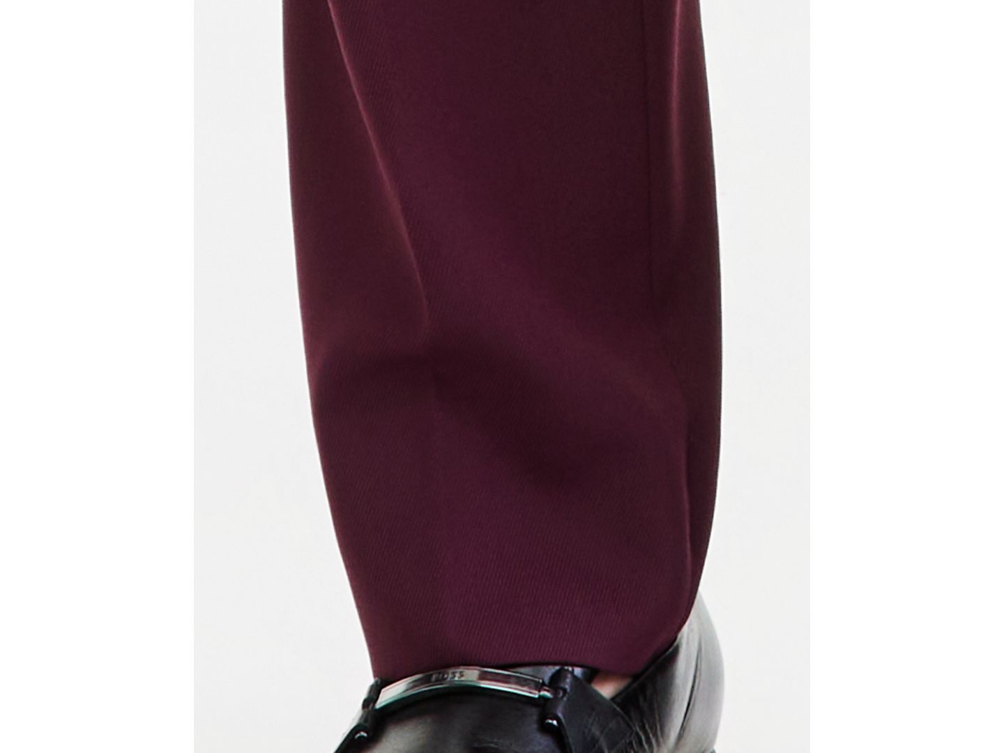 Мужские брюки Hugo Boss Modern-Fit Solid Suit, цвет: Бордовый — фото 6