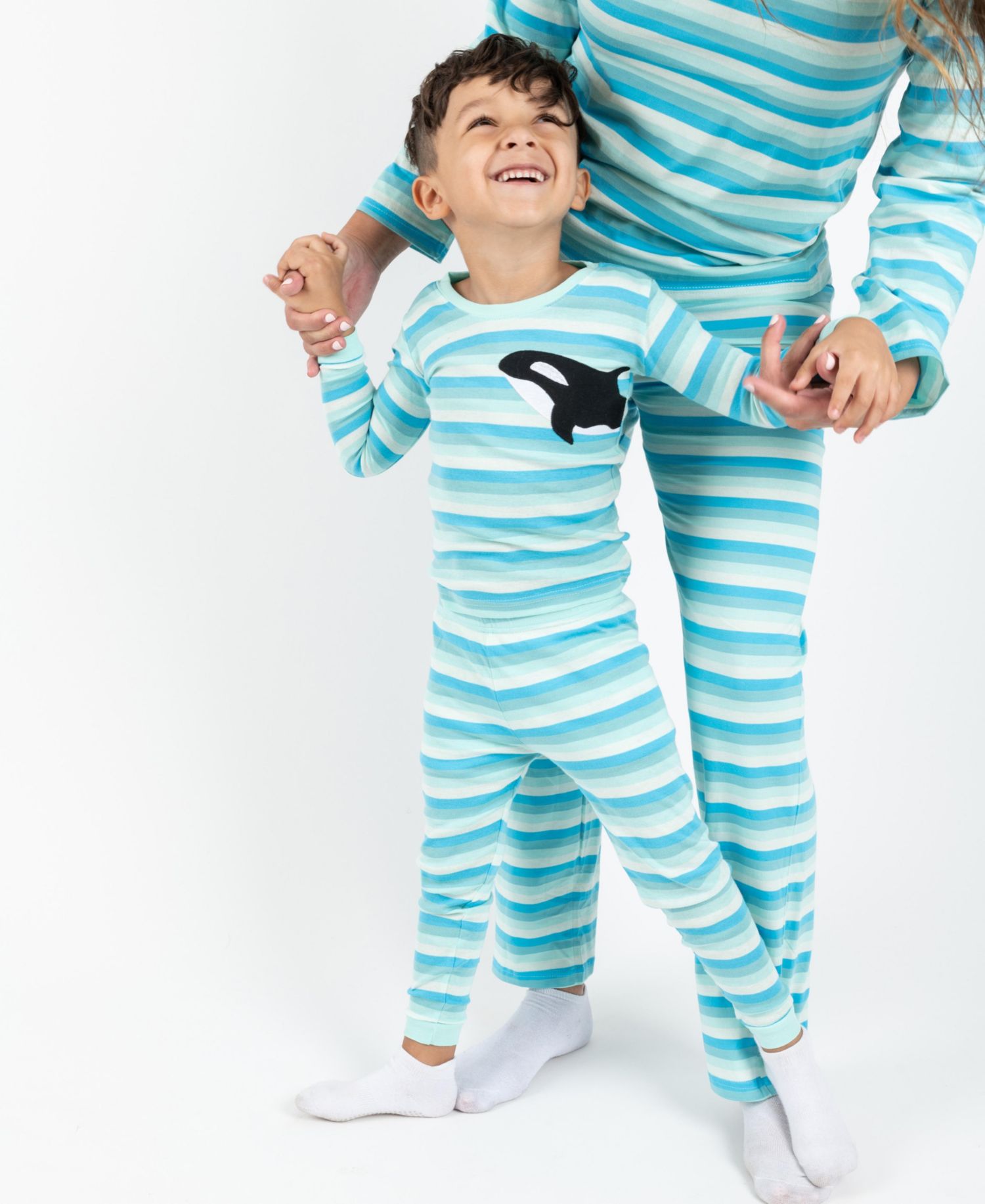 Baby Matching Family Two Piece Cotton Long Sleeve Striped Pajamas 03M-24M