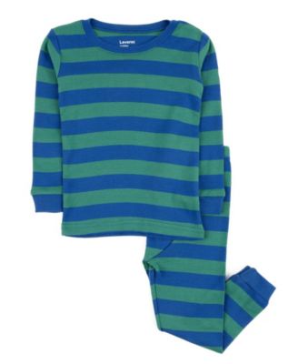 Kids Matching Family Two Piece Cotton Long Sleeve Striped Pajamas 6-14