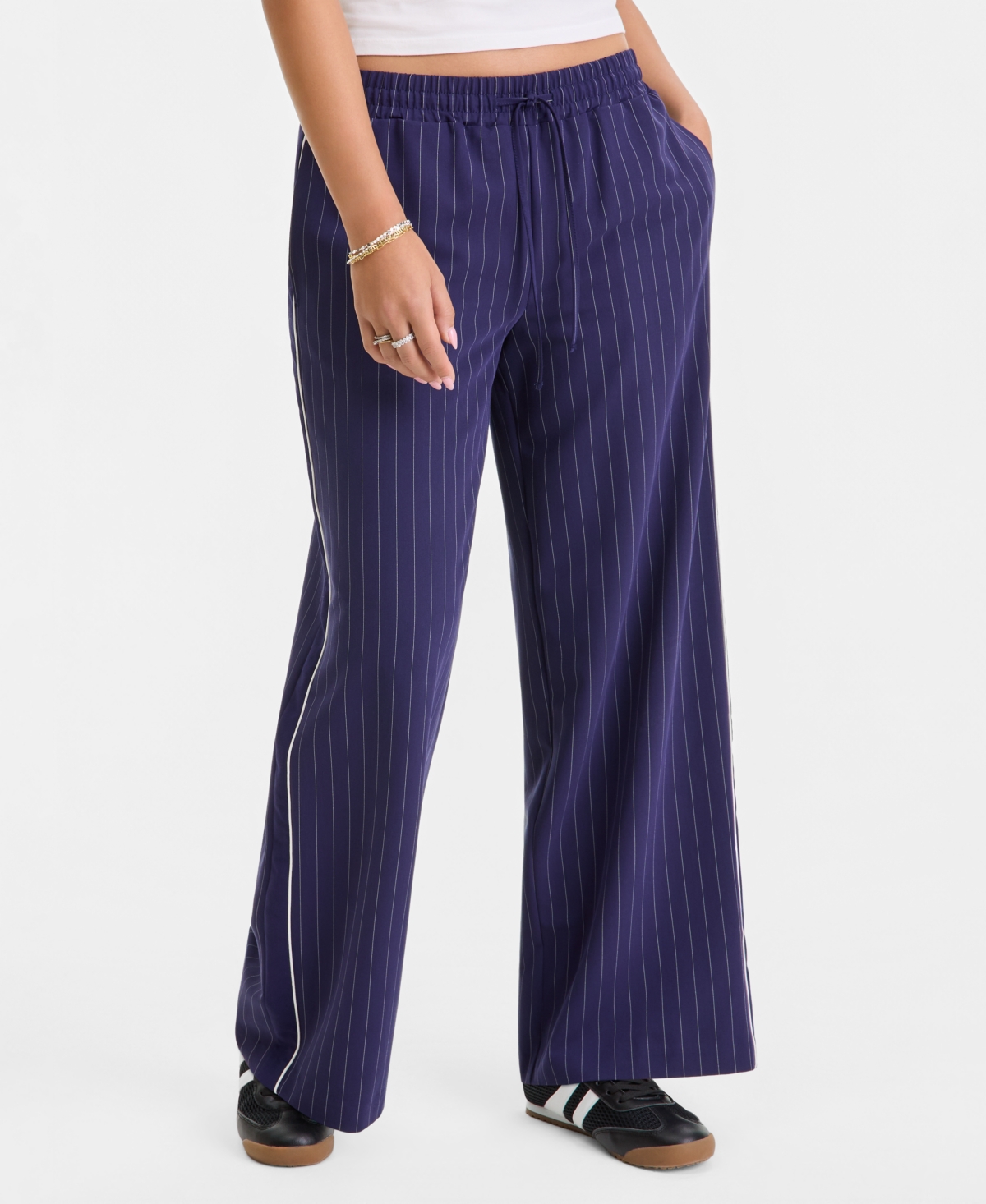 Sincerely Jules Juniors' Striped Drawstring Pants