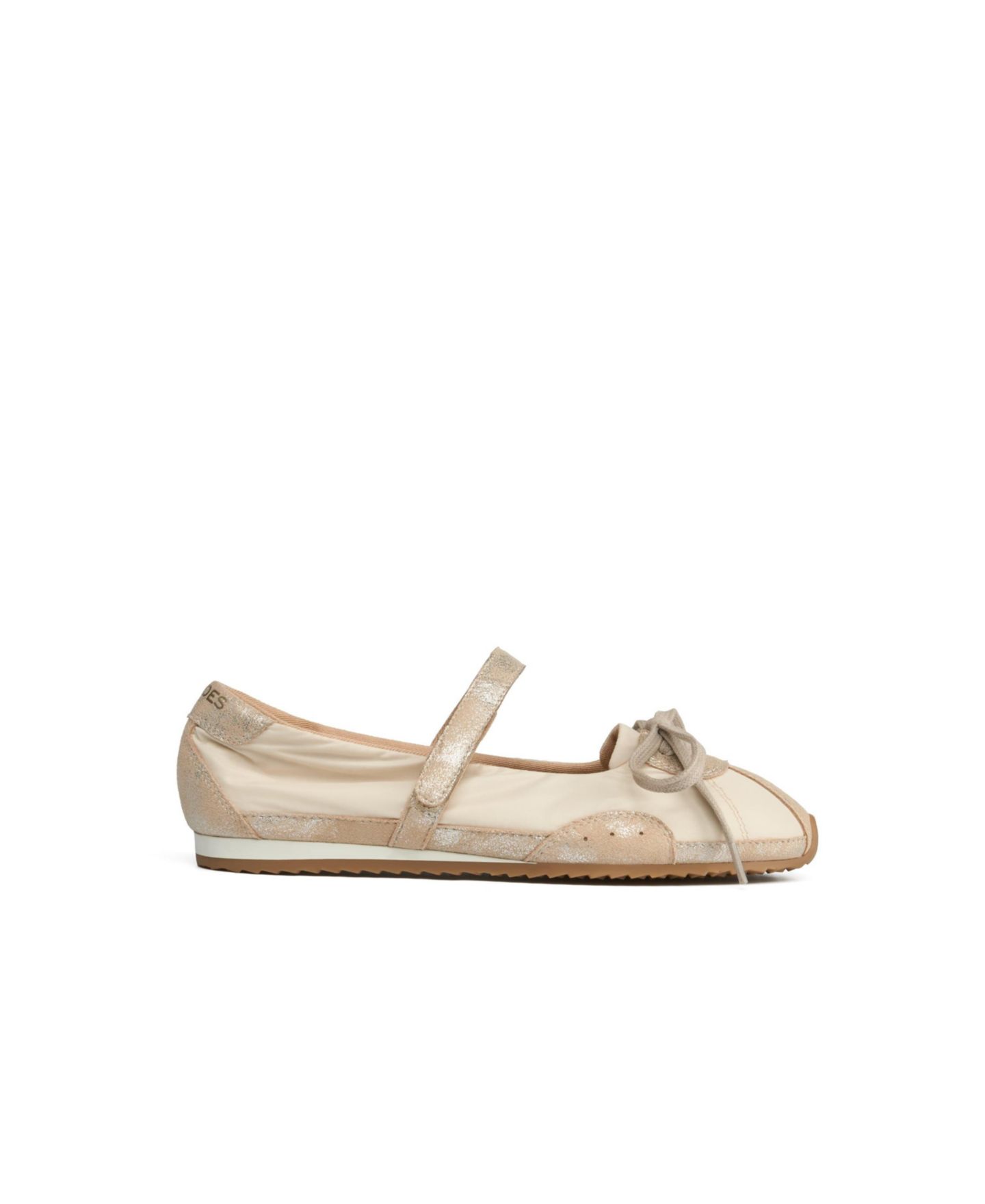 Женские кроссовки JSlides Pavia Nylon and Suede Mary Jane, цвет: Бежевый / Хаки — фото 2
