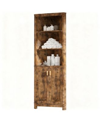 Corner Cabinet shelf with Fluted Door