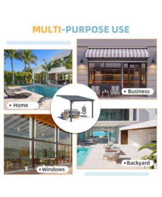 10x10 Outdoor Hardtop Gazebo Adjustable Height (6.5-9.8Ft) Pergola for Patio