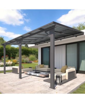 14x10 Outdoor Hardtop Gazebo Adjustable Height Pergola for Patio