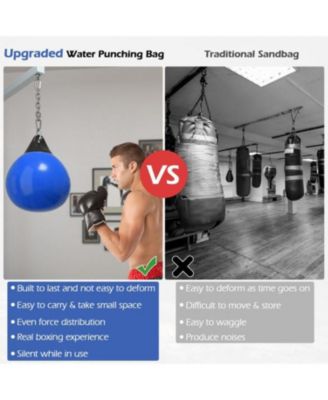 18 Inch 110 Pound Heavy Punching Water Aqua Bag with Adjustable Metal Chain