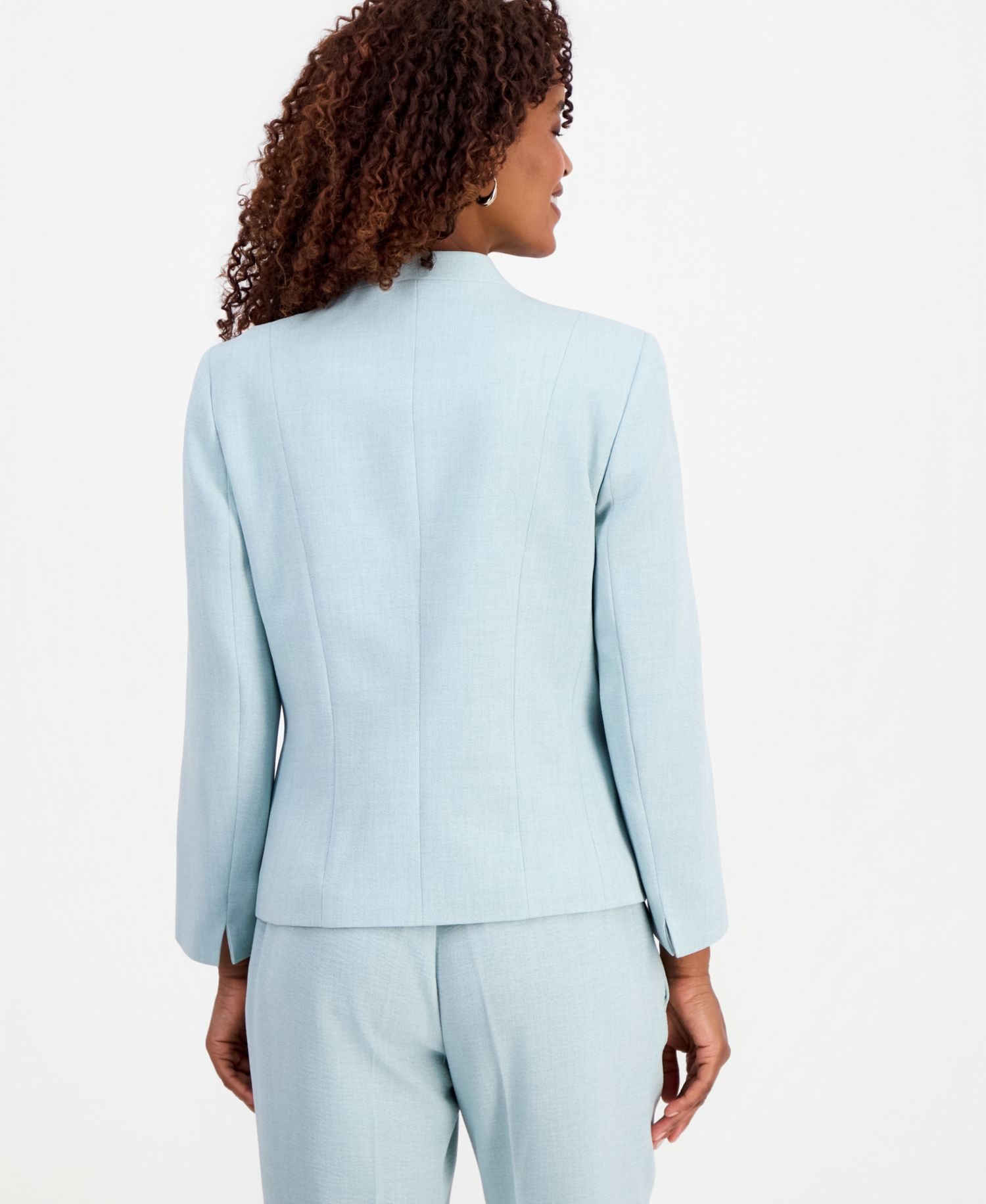 Women's Collarless Open-Front Blazer