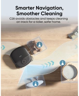 C28 Robot Vacuum and Mop Combo, HydroJet Self-Cleaning Roller Mop, 15,000 Pa Turbo High Suction