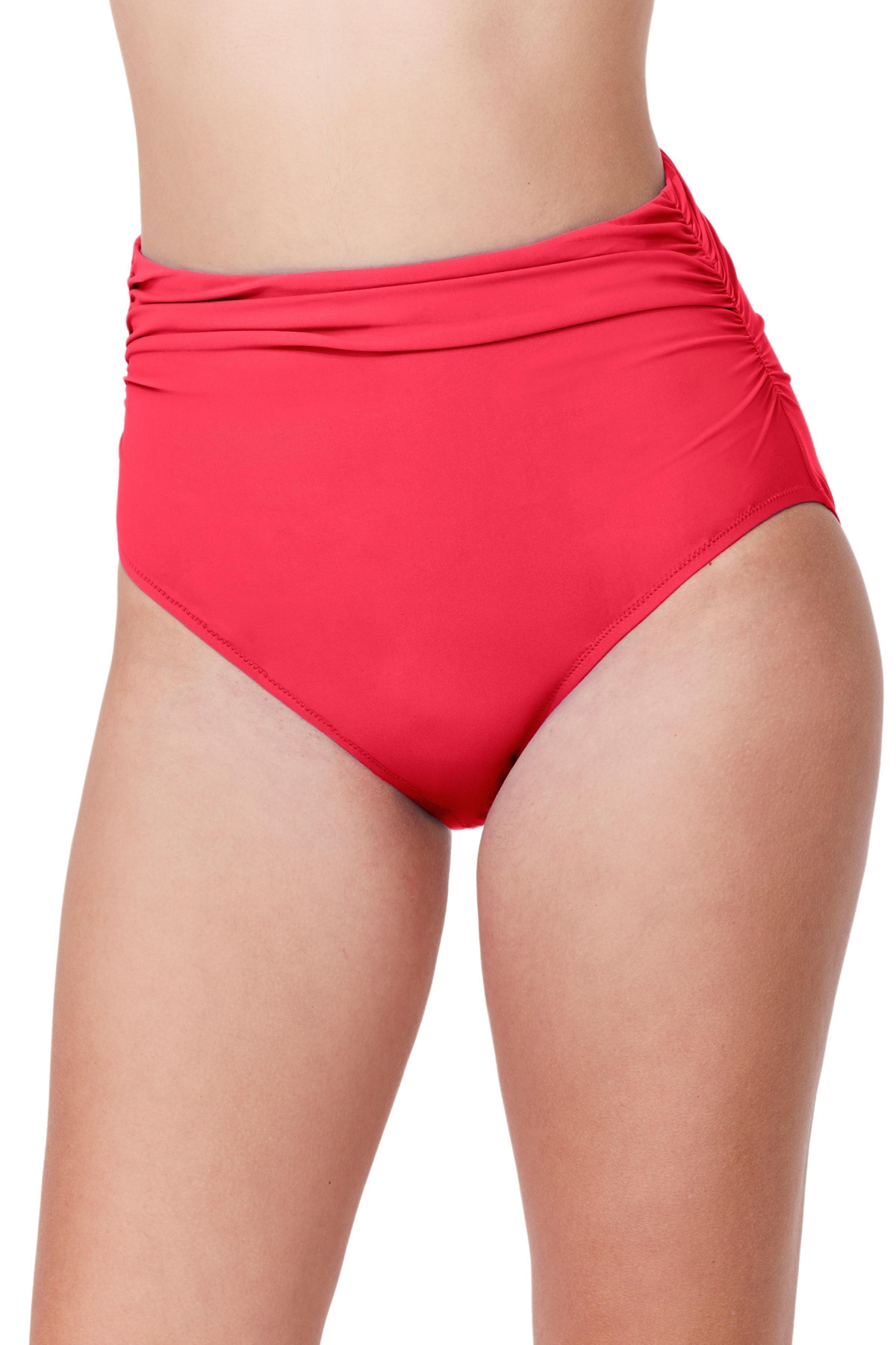 Profile by Gottex Women's Tutti Frutti Shirred High Waist Swim Bottom Swimsuit