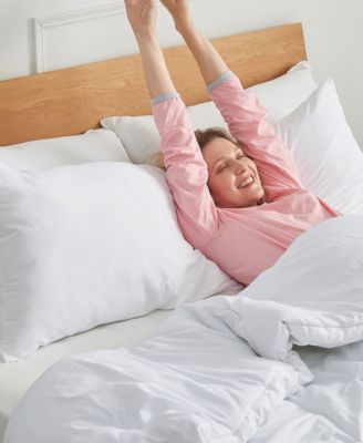 Hypoallergenic Down Alternative Side Body Pillow with Zippered Cover