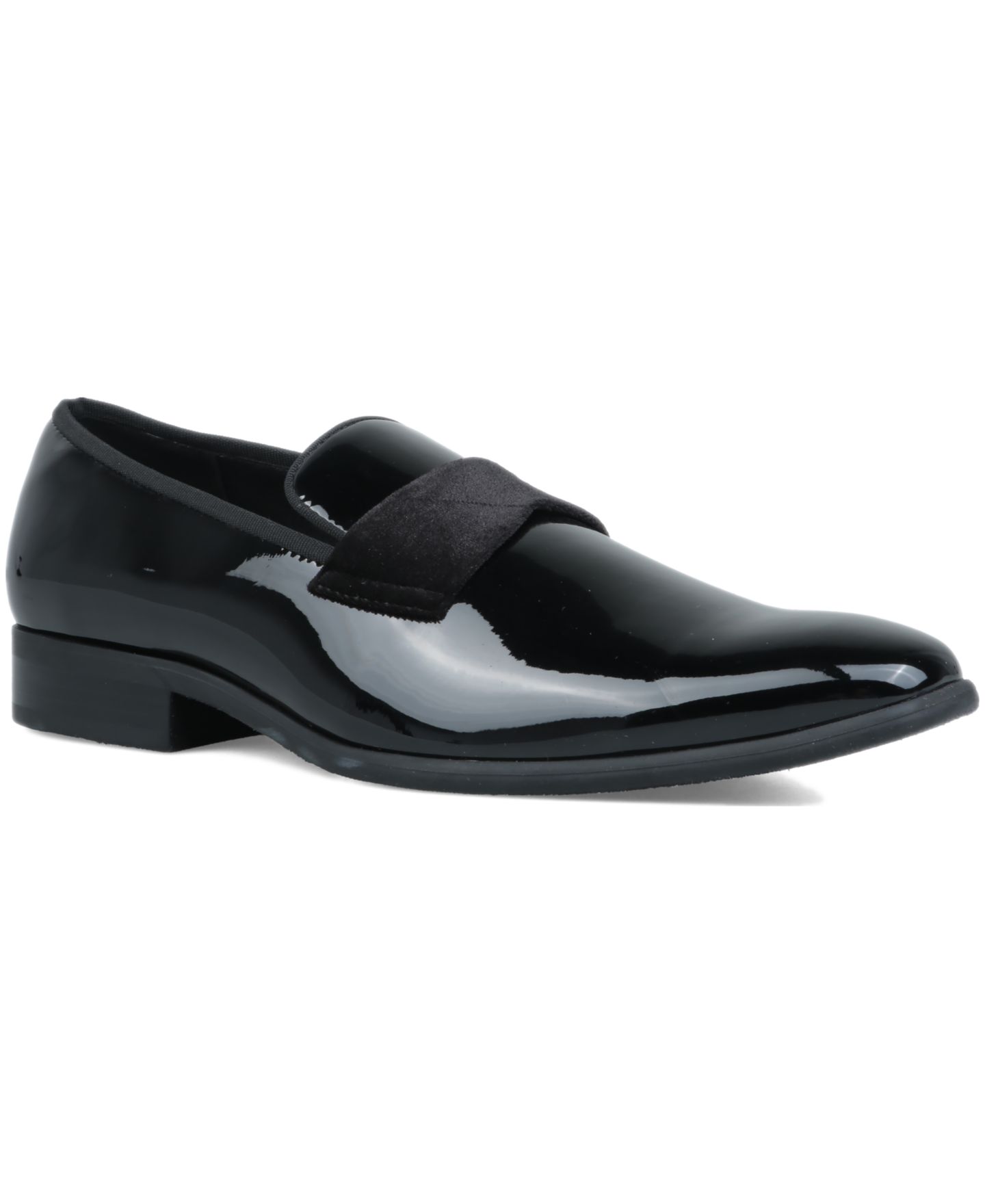 Мужские туфли Alfani Patent Leather Slip-On Dress Loafers, цвет: Чёрный — фото 1