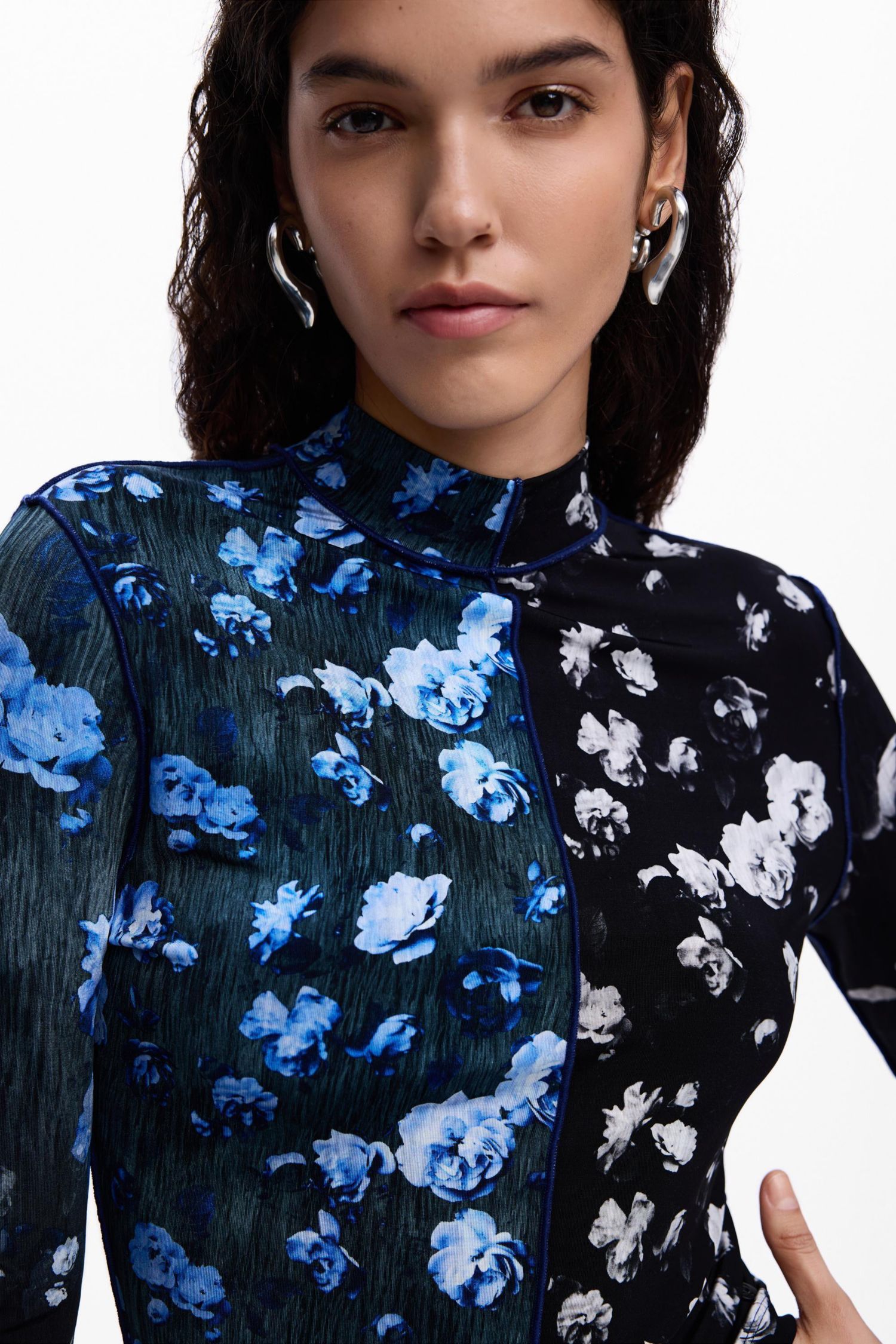 Women's Bicolor floral t-shirt