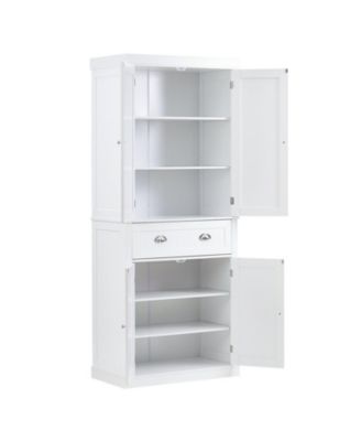 72 in Tall Freestanding Kitchen Pantry Storage Cabinet with Adjustable Shelves