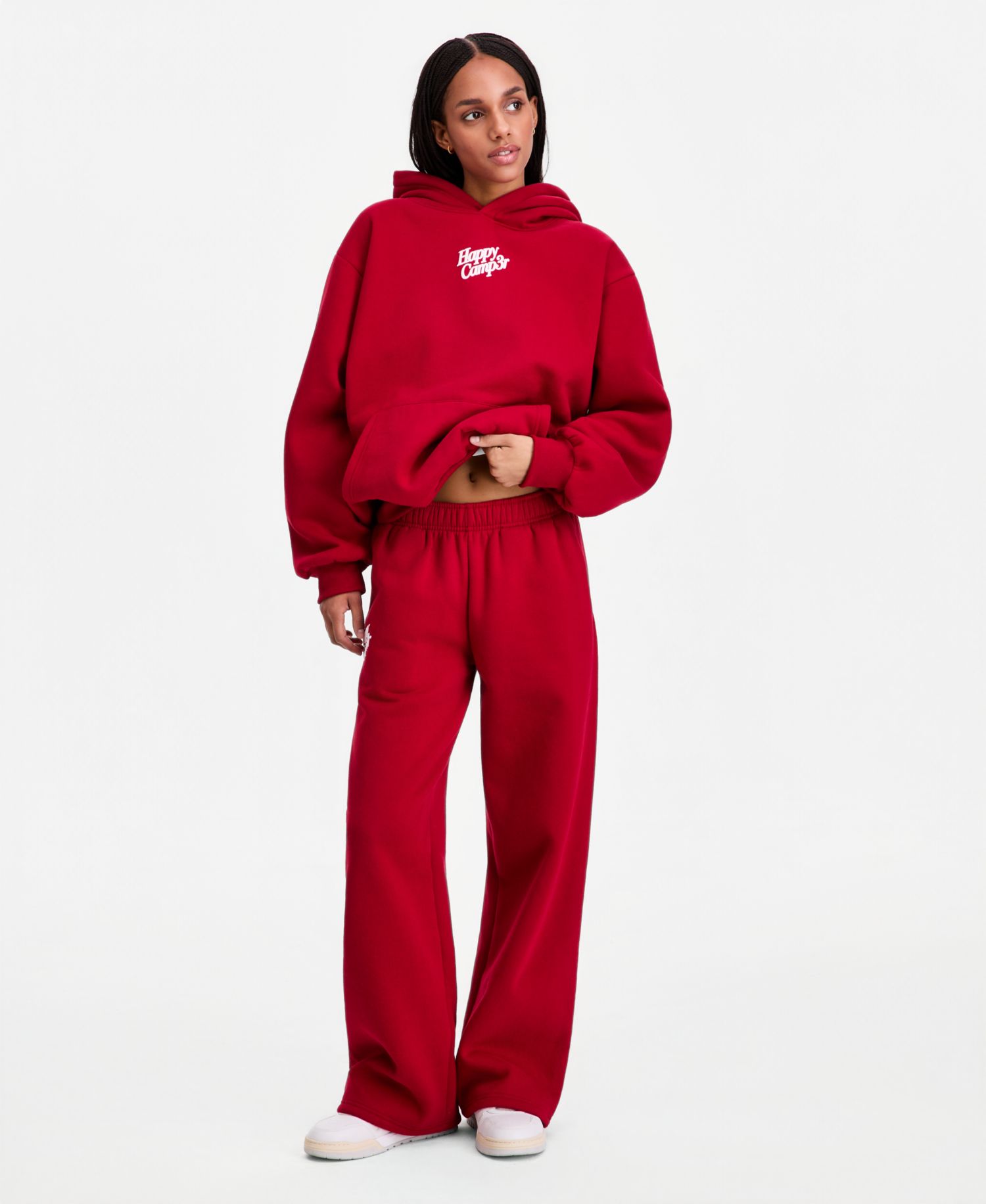Juniors' Puff-Print Wide-Leg Sweatpants