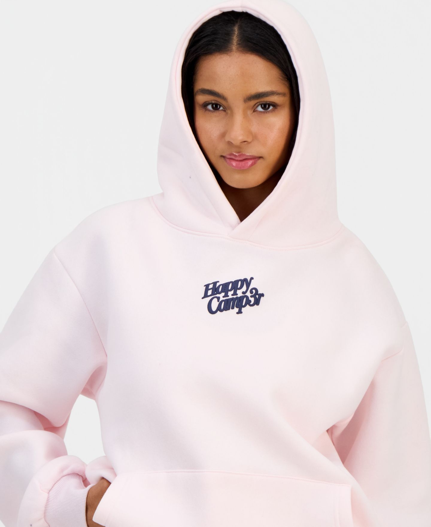 Женское худи The Happy Camp3r Puff Series Hooded, цвет: Пудровый розовый — фото 8
