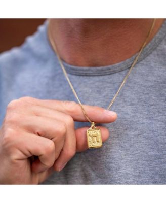 Men's Chai Pendant Necklace - Micro Cuban Chain