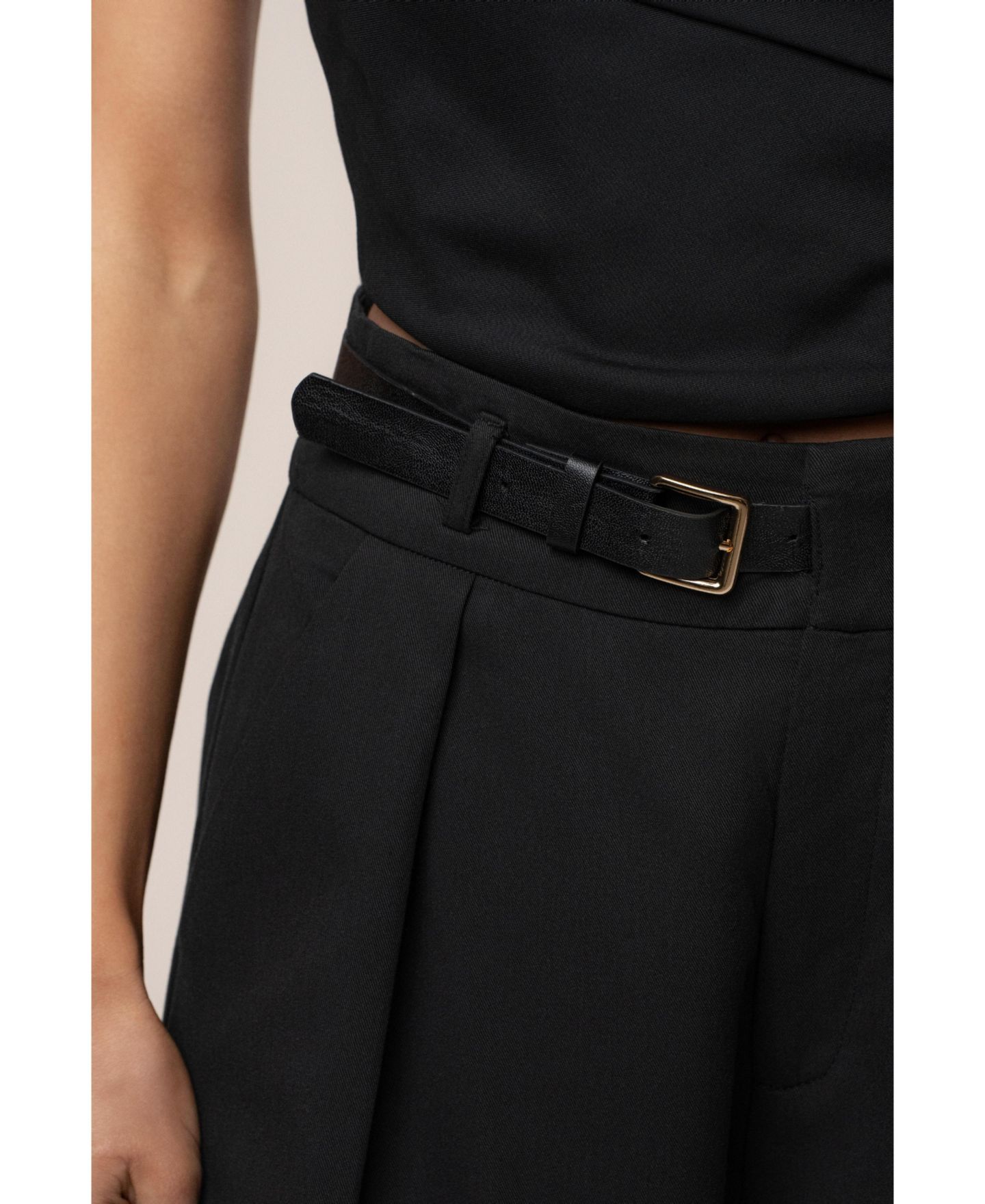 Женские брюки JLUXLABEL Everywhere Belted Trousers, цвет: Чёрный — фото 9