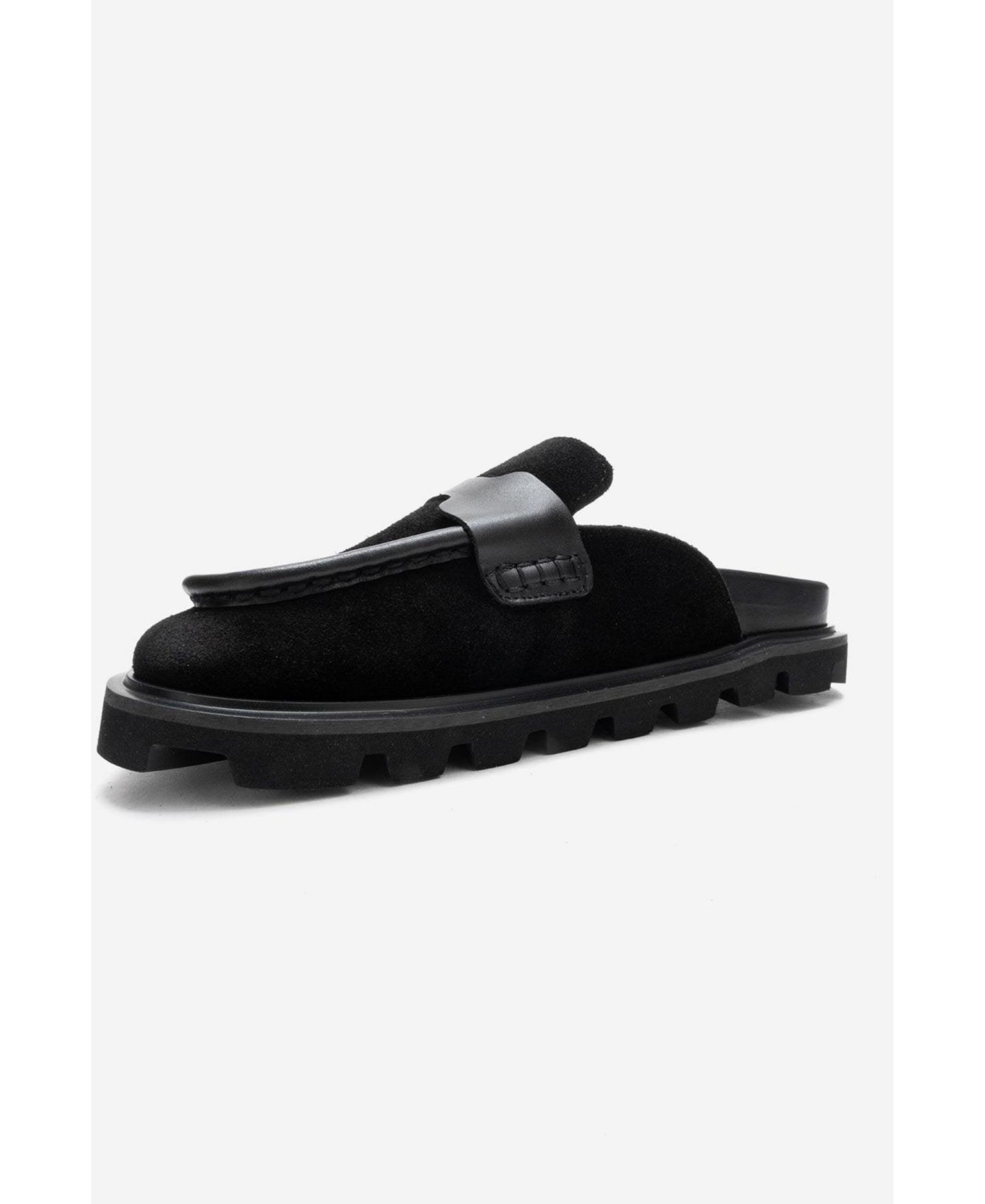 Женские тапочки Forever & Always Shoes Vela Leather Slipper, цвет: Чёрный замшевый — фото 3