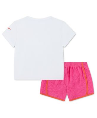 Girls' 4-6X Bold Play Short-Sleeve T-Shirt and Shorts, 2-Piece Set