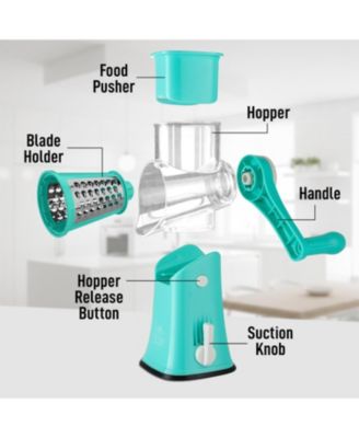 Rotary Cheese Grater with 5 Interchangeable Stainless Steel Blades