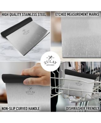 Premium Multi-purpose Stainless Steel Bench Scraper & Chopper