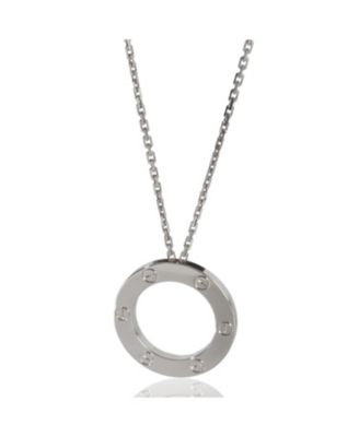 White Gold  Love Necklace