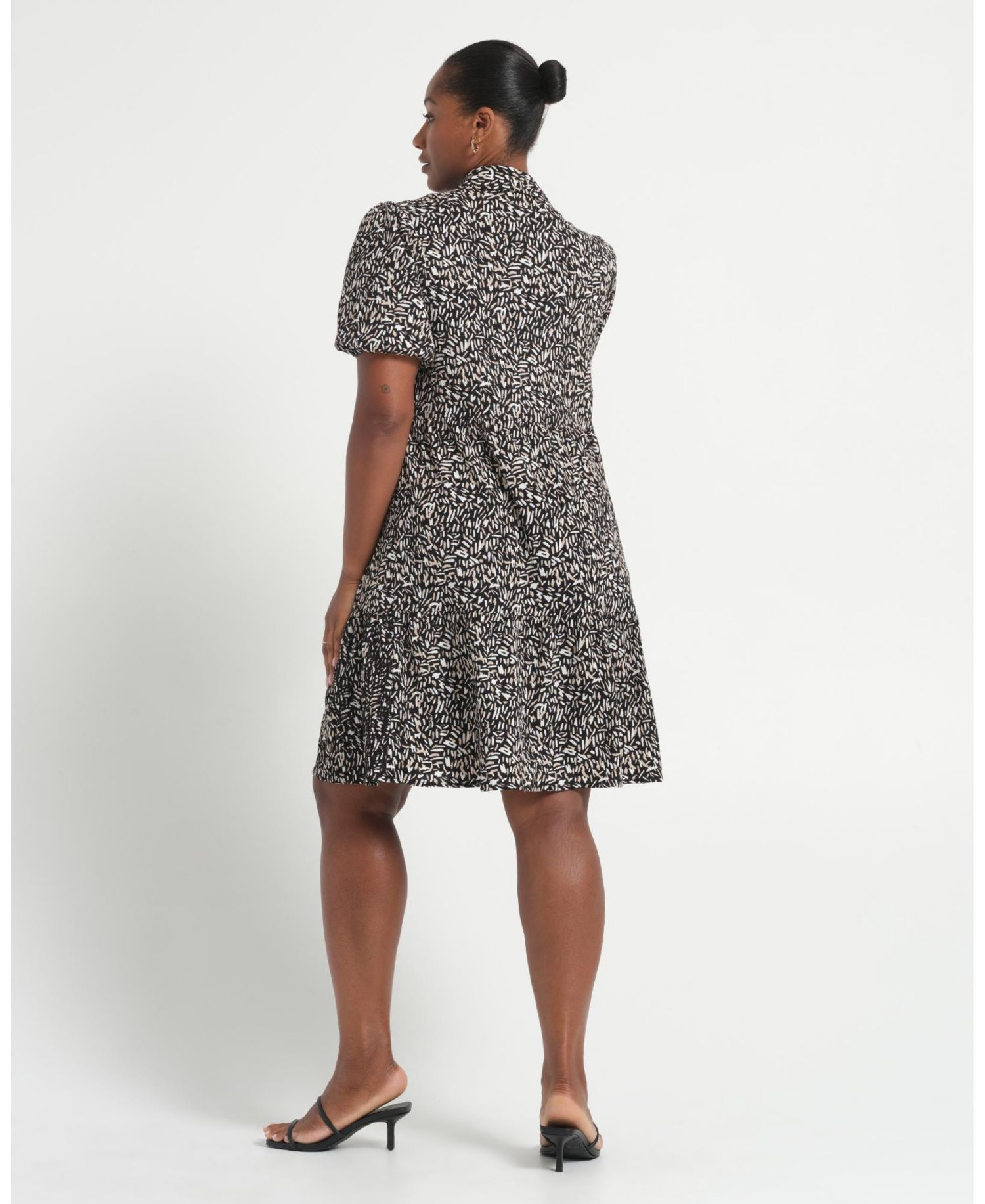 Women's Abstract Geo Mini Shirt Dress