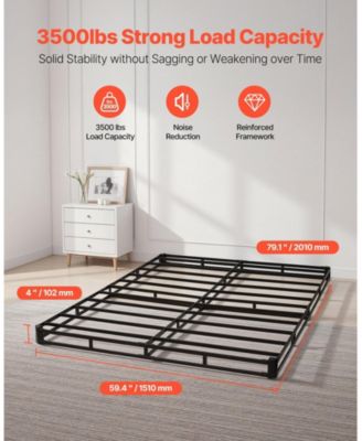 Low Profile Box Spring Foundation with Steel Frame and Cover