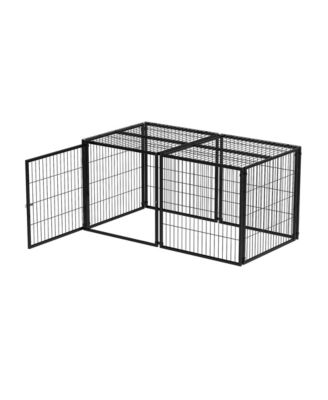 63.7" Large Dog Cage Kennel for Medium Dogs Puppy Playpen with Top, Indoor Pet Enclosure
