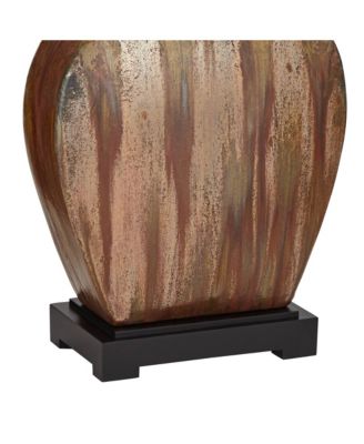 Julius Modern Table Lamp 27" Tall Copper with USB Charging Port Dimmer Switch Drip Ceramic for Bedroom Living Room Bedside Office