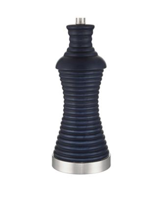 Maxwell 27 1/5" High Rippled Ceramic USB Table Lamp Set of 2