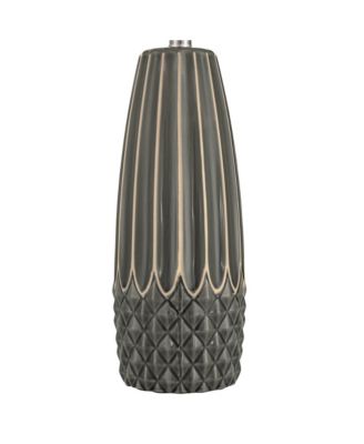 Olsen High  Stripe Ceramic Table Lamp with Dimmer