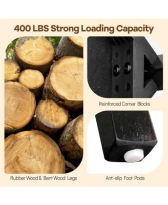 Wooden Dining Chairs Set of 2 w/Solid Rubber Bent Wood Legs for Dining Room