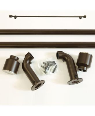 Patented Blackout Exclusive Curtain Rod Cap Finial Extendable