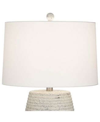 23" High Small Mid Century Modern Accent Table Lamp Handcrafted Sandstone Finish Ceramic Living Room Colors May Vary