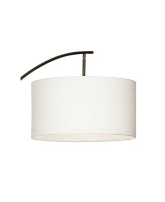 Modern Arc Floor Lamp with USB Charging Port 69" Tall Bronze Drum Shade Adjustable Arm Living Room