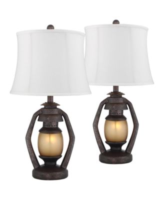 Horace 25.25" Tall Rustic Table Lamps, Set of 2