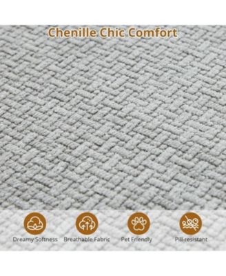 106" Curved Sectional Sofa with Chaise, Chenille Modular Couch, No Assembly, Deep Seat