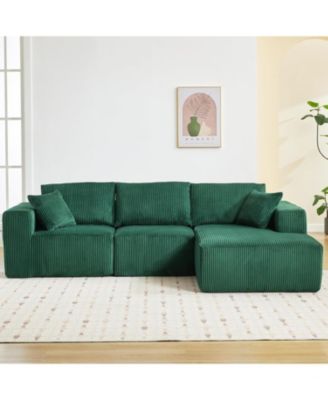 108" Cloud Sectional Sofa with Chaise, Modular Deep Seat Couch, Upholstered, No Assembly