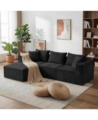108" Cloud Sectional Sofa, Modular Boneless Couch with Memory Foam, No Assembly