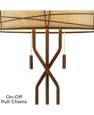 28.75" Tall Industrial Table Lamp with Bronze Finish and USB Dimmer