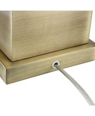 Doris Traditional Table Lamp with Marble Riser 30 1/2" Tall Brass stick Openwork Double Drum Shades for Living Room